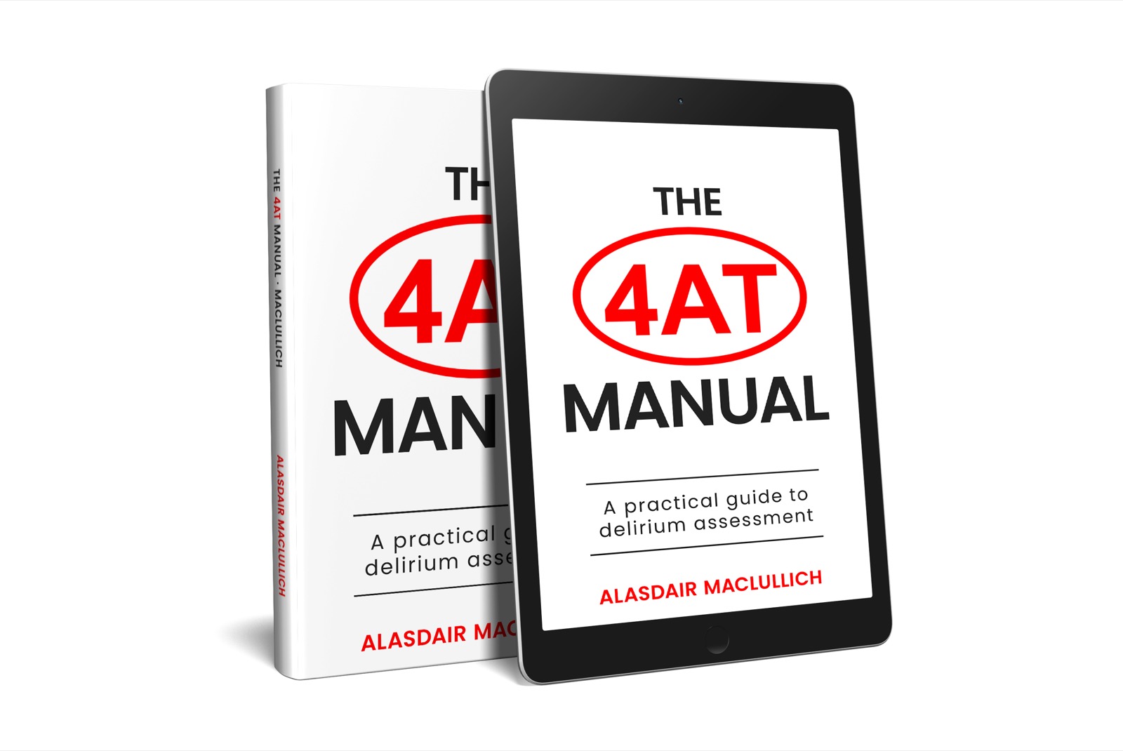 The 4AT Manual shown as a printed book and on a tablet